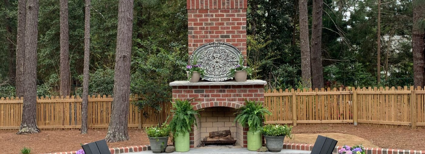 Outside Fireplace & Patio 